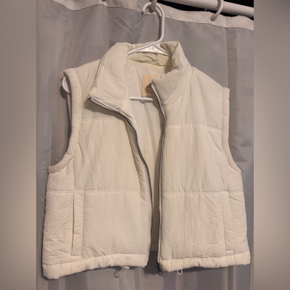Thread & Supply Off-White Puffer Vest